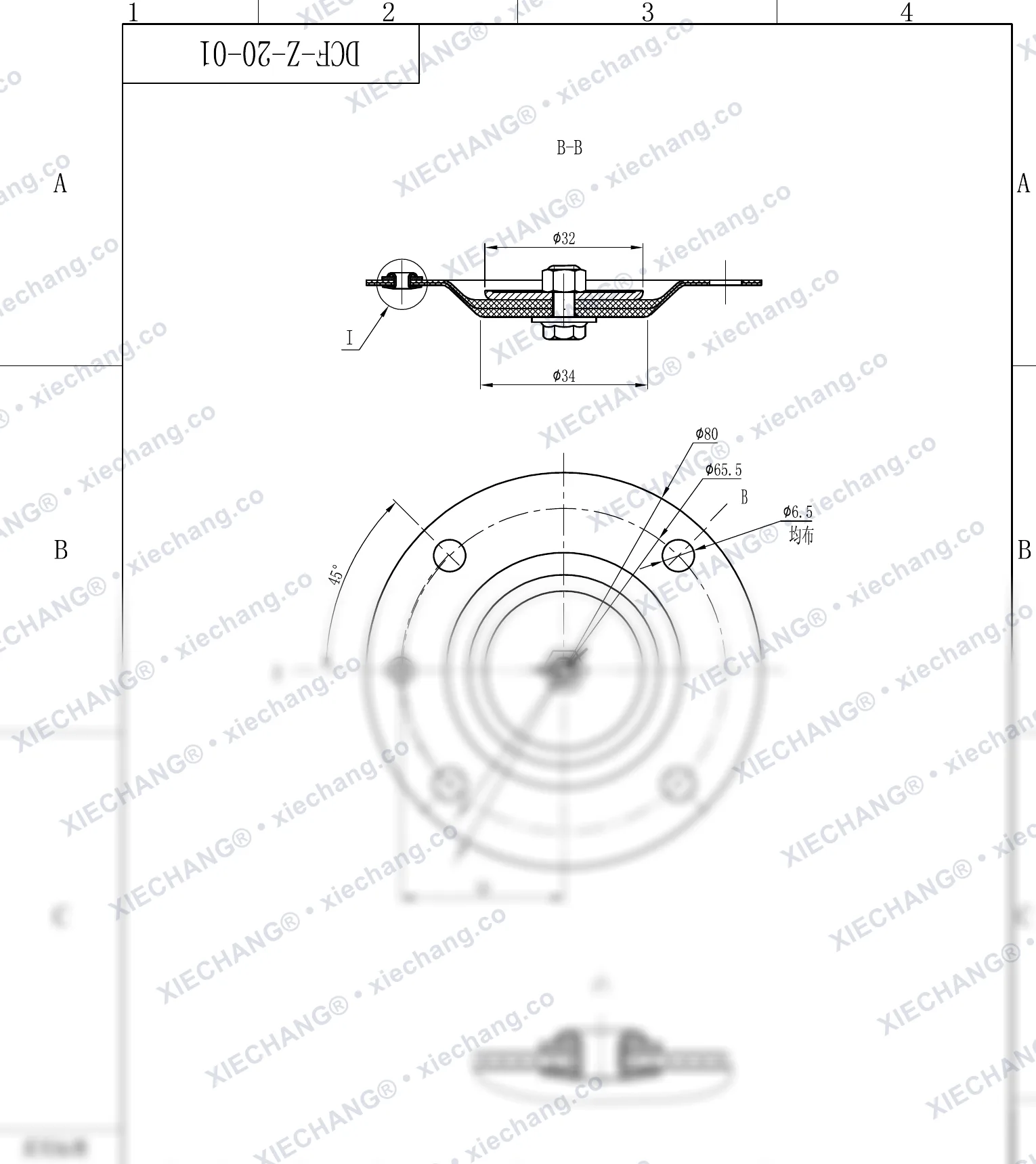 DCF-Z-20-01 · DN20 — Сборочный чертёж